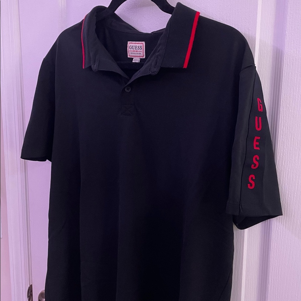 Pique Logo Taping GUESS Polo